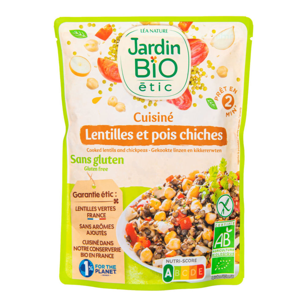 Lentil-chickpeas ready meal gluten-free organic 250 g JARDIN BIO