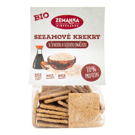Crackers with sesame and soy sauce organic 100 g   ZEMANKA