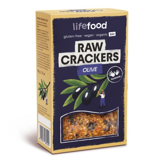 Life Crackers olive organic RAW 90 g   LIFEFOOD