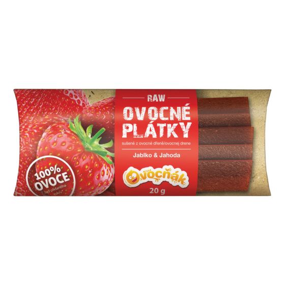 Apple-strawberry slices 20 g   OVOCŇÁK