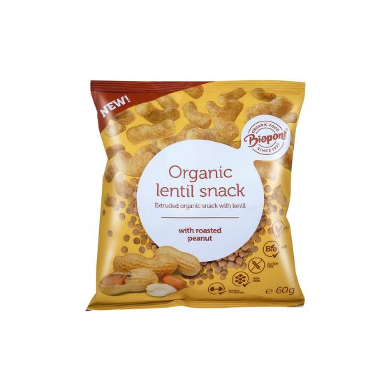 Lentil crisps with peanuts organic 60 g   BIOPONT