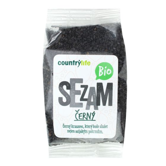Organic Unpeeled Black Sesame 100 g COUNTRY LIFE