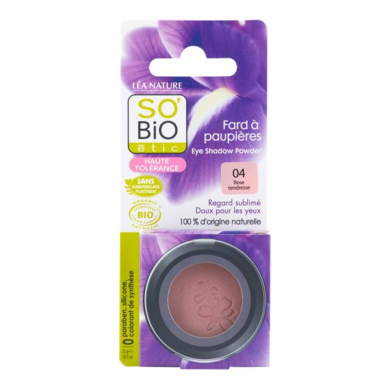 Eye Shadow Powder 04 rose tendresse organic 3 g   SO’BiO étic