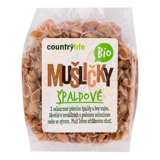Spelt pasta shells organic 400 g   COUNTRY LIFE