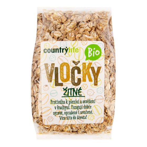 Rye flakes organic 250 g   COUNTRY LIFE