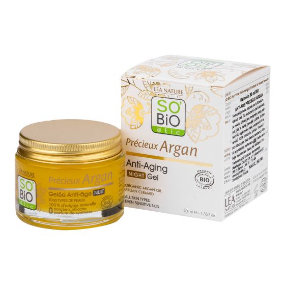 Anti- age night gel Precieux Argan organic 50 ml    SO’BiO étic