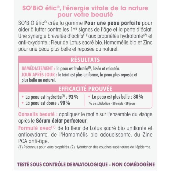 Moisturizing cream for perfect skin organic 50 ml   SO’BiO étic