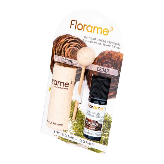 Provencal wooden diffuser + Cedar essential oil 10 ml BIO FLORAME