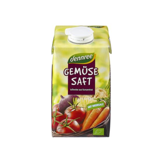 Vegetable juice from concentrate organic 500 ml   DENNREE