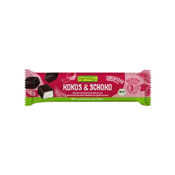 Coconut in bitter chocolate organic 50 g   RAPUNZEL