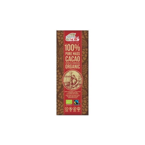 Dark chocolate 100% organic 25 g    SOLÉ