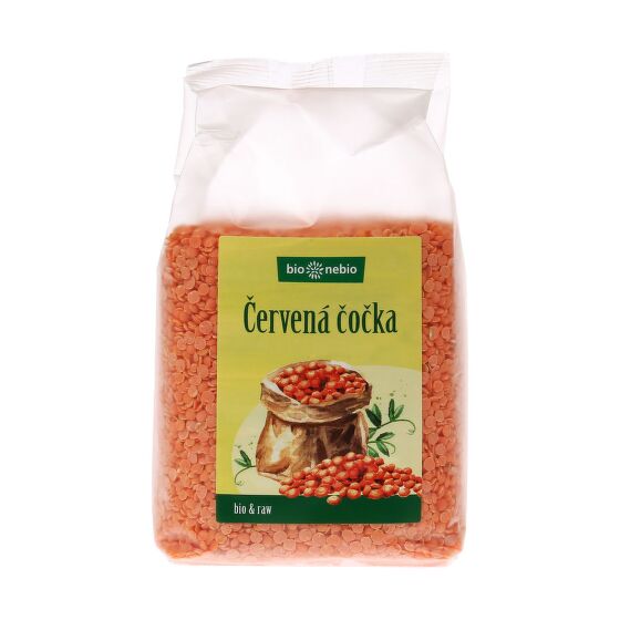 Red lentil halved organic  500 g   BIO NEBIO