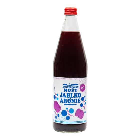 Apple juice/cider with aronia organic 750 ml   MOŠTÁRNA HOSTĚTÍN 