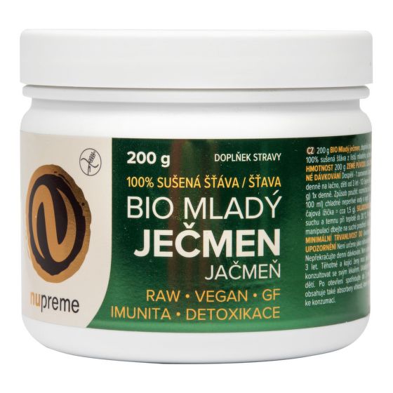 Young barley organic 200 g   NUPREME