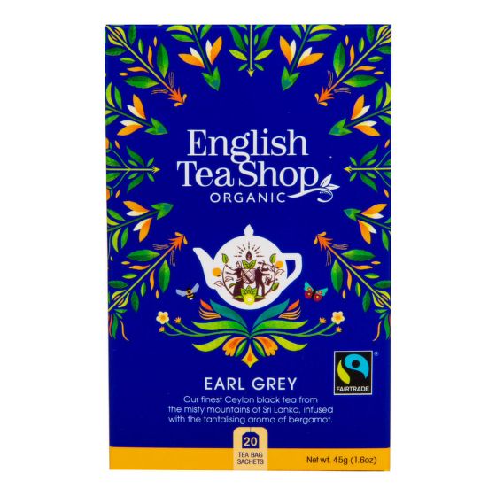 Earl Gray Fair Trade tea organic 20 sachets   ENGLISH TEA SHOP