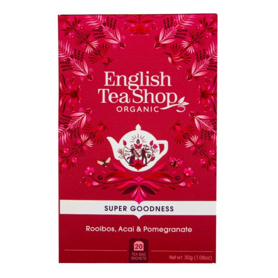 Rooibos tea with acai and pomegranate organic 20 bags   ENGLISH TEA SHOP