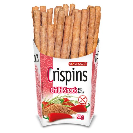 Teff stick with chilli Crispins gluten free organic 50 g   EXTRUDO