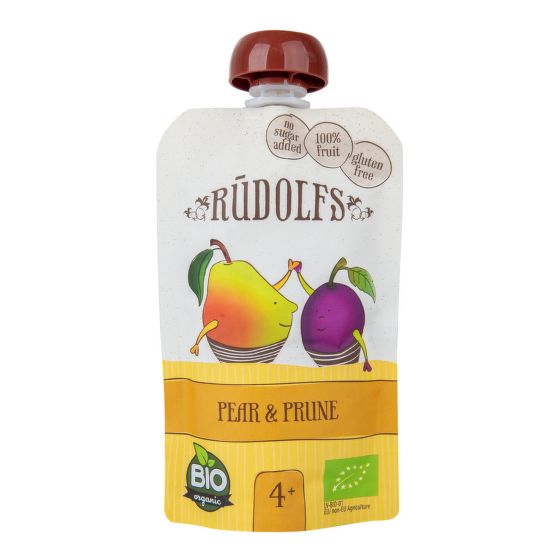 Organic baby food pear, prune 110 g   RUDOLFS