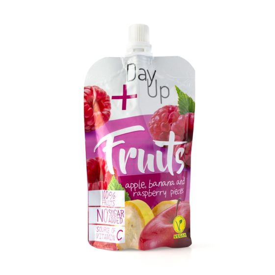 Fruit dessert apple, banana, raspberry - pouch 100 g   DAY UP