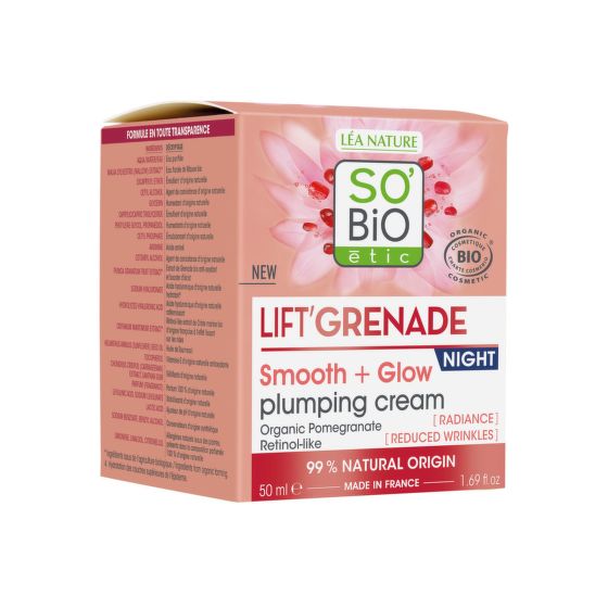 Organic smooth + glow plumping cream Lift'Grenade 50 ml   SO’BiO étic