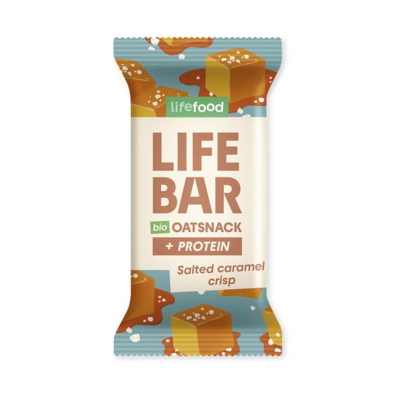 Bar Lifebar Oat Snack protein salted caramel organic 40 g   LIFEFOOD