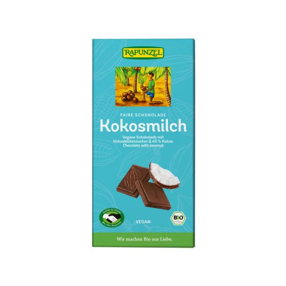 Chocolate coconut milk vegan organic 80 g   RAPUNZEL