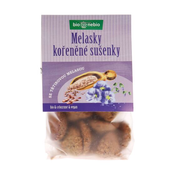 MOLASSES WHOLE-WHEAT BISCUITS WITH MOLASSES organic 130 g   BIO NEBIO