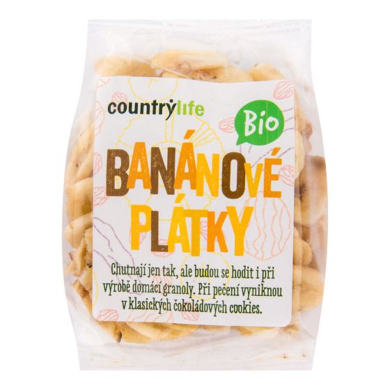 Banana chips with honey organic 100 g   COUNTRY LIFE