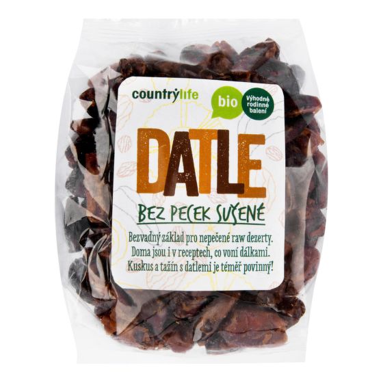 Dates pitted organic 500 g   COUNTRY LIFE