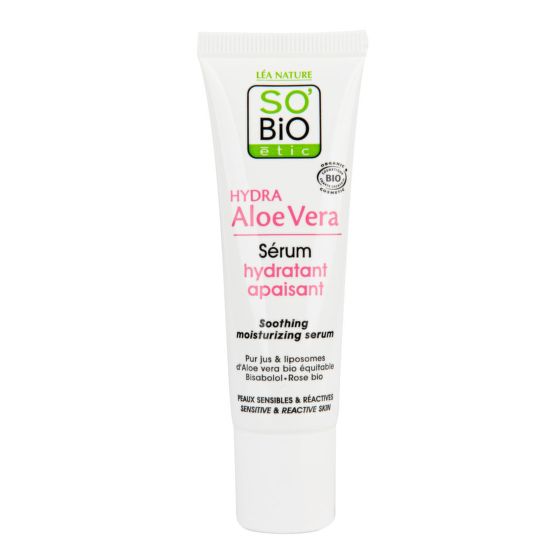 Aloe vera skin serum - soothing and hydration for sensitive skin Organic 30 ml   SO’BiO étic