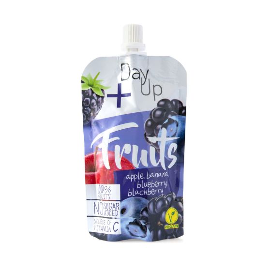 Fruit dessert apple, banana, blueberry, blackberry - pouch 100 g   DAY UP