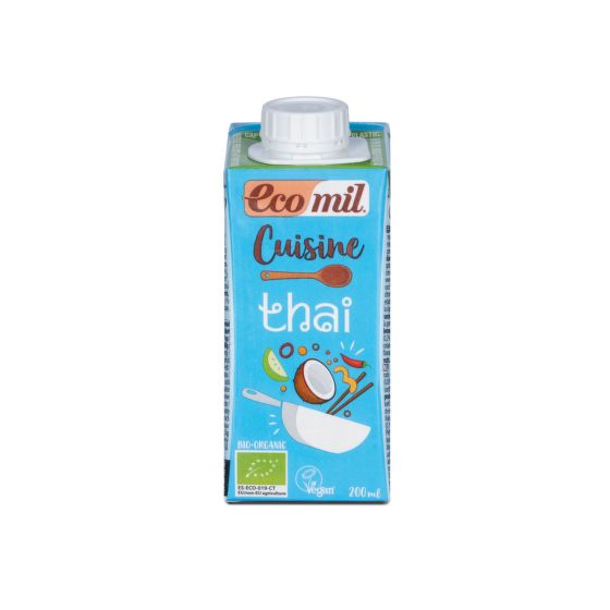 Coconut cuisine cream Thai organic 14 % fat 200 ml    ECOMIL 