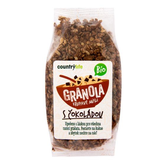 Crunchy chocolate muesli organic 350 g   COUNTRY LIFE
