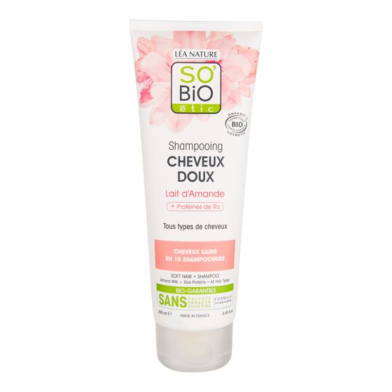 Soft hair shampoo almond milk organic 250 ml   SO’BiO étic
