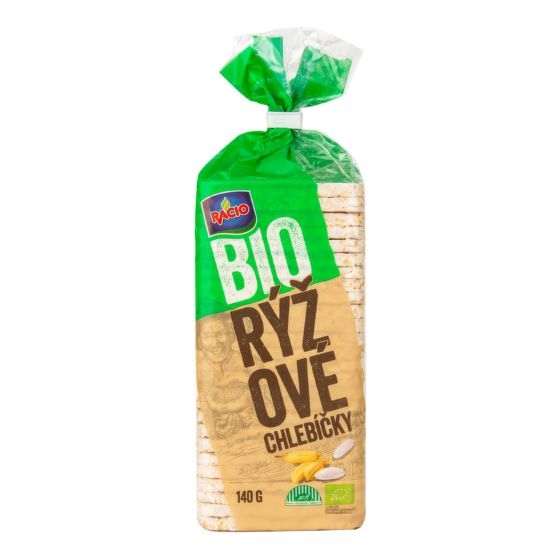 Rice puffed bread gluten-free organic 140 g   RACIO