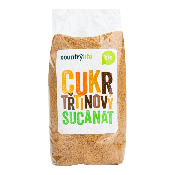 Cane sugar sucanat organic 500 g   COUNTRY LIFE