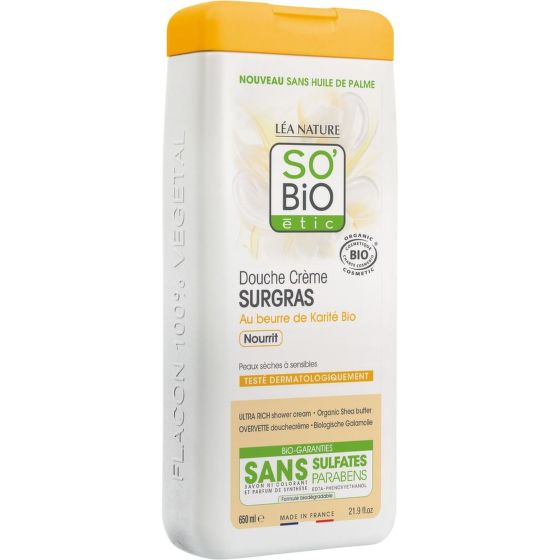 Shower Cream - Extra rich with shea butter organic 650 ml   SO’BiO étic 