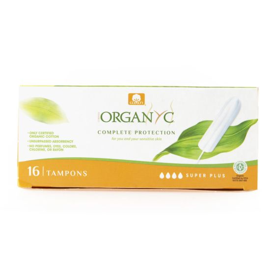 Super plus organic cotton tampons 16 pcs