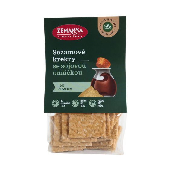 Crackers with sesame and soy sauce organic 100 g   ZEMANKA