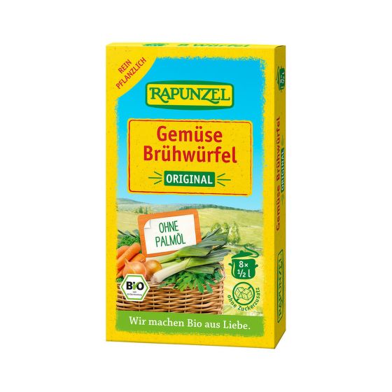 Vegetable organic broth in 8 cubes   RAPUNZEL