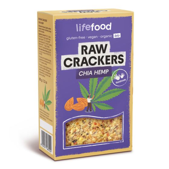 Organic Life hemp crackers with chia RAW 90 g   LIFEFOOD