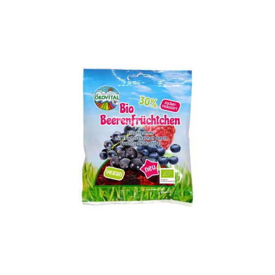 Jelly berries vegan less sweet organic 80 g    ÖKOVITAL