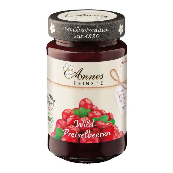 Cranberry jam with agave syrup organic 250 g   ANNES FEINSTE
