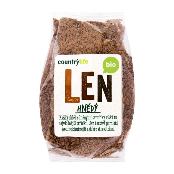 Brown flax seeds organic 300 g   COUNTRY LIFE