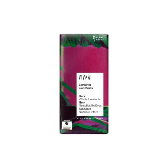 Dark chocolate with hazelnuts organic 100 g   VIVANI