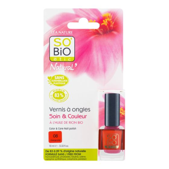 Nail polish 08 orange 10 ml   SO’BiO étic