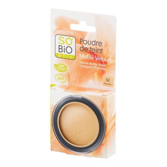 Compact powder 02 beige gold organic 10 g   SO’BiO étic