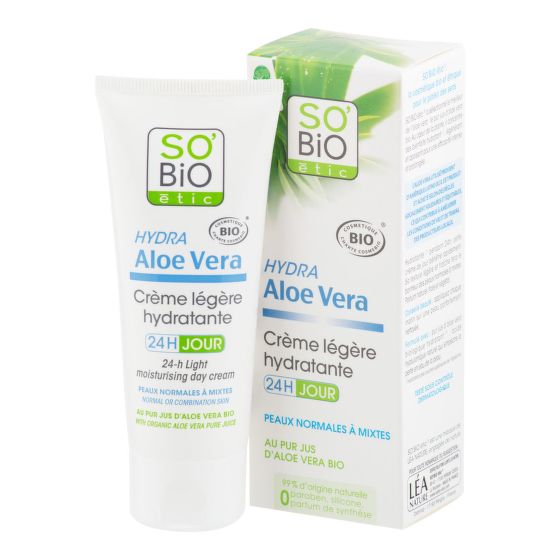 Moisturizing light cream aloe vera organic 50 ml   SO’BiO étic