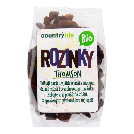 Raisins Thompson organic 100 g   COUNTRY LIFE