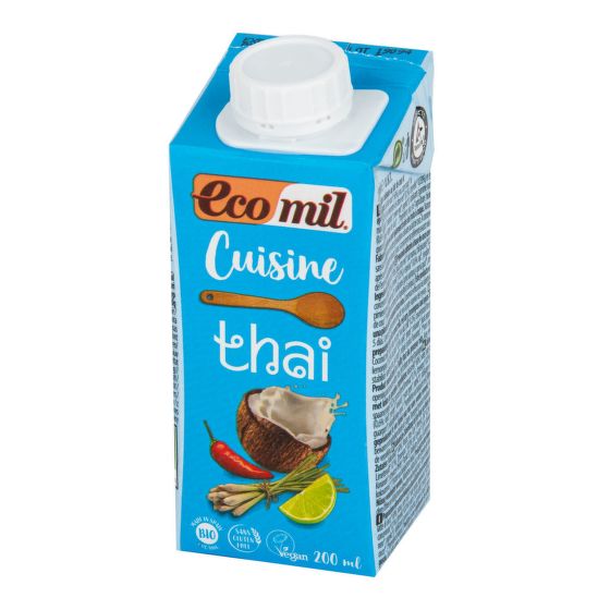 Coconut cuisine cream Thai organic 14 % fat 200 ml    ECOMIL 